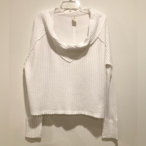We the Free Wildcat Cowl Neck Thermal Sweater Pullover, Size M, Ivory - Picture 2 of 15